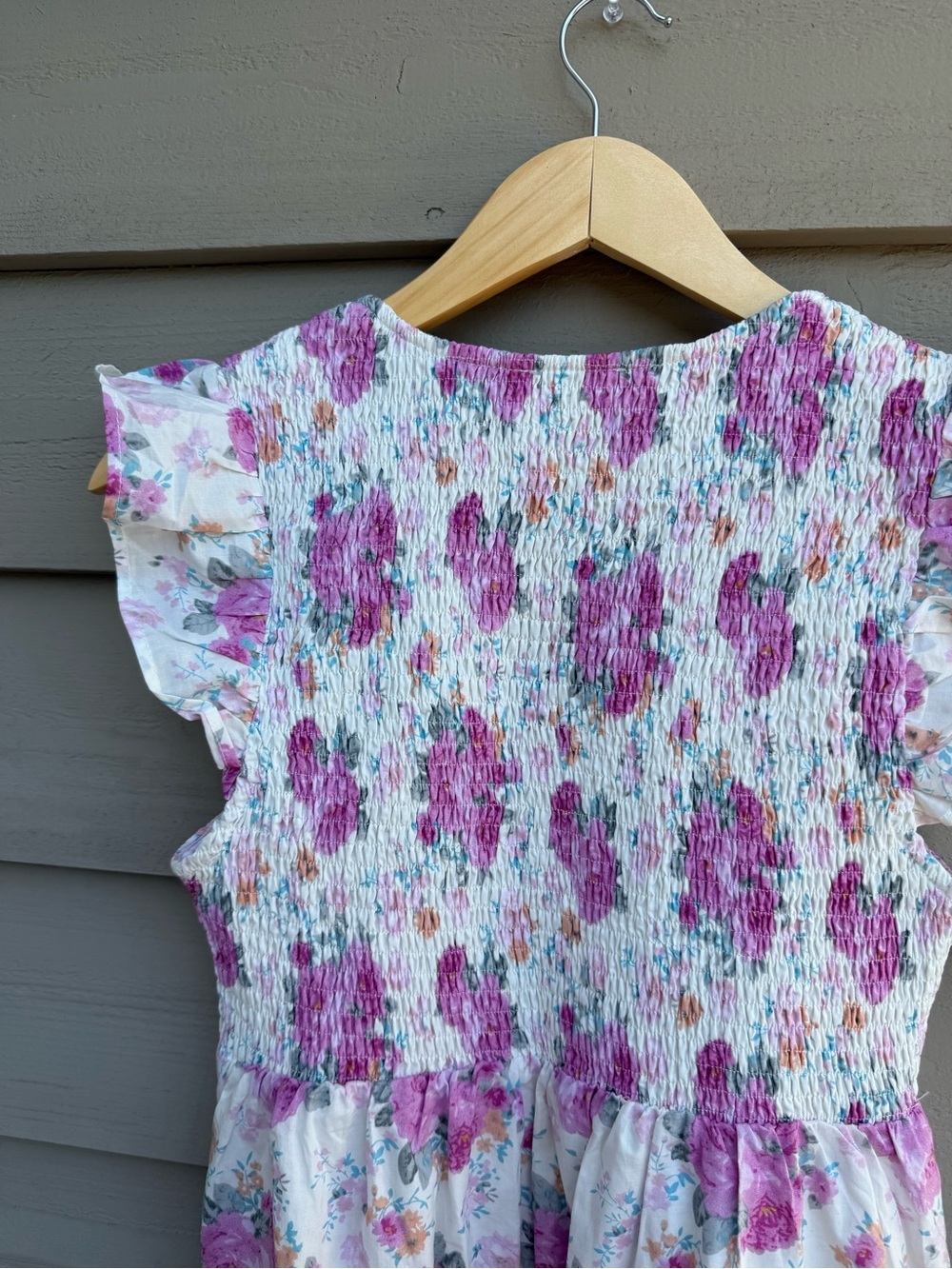 TCEC Pink and White Floral Smocked Dress S - Picture 7 of 11